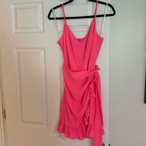 Lilly Pulitzer hot pink wrap mini dress - NEW WITH TAG